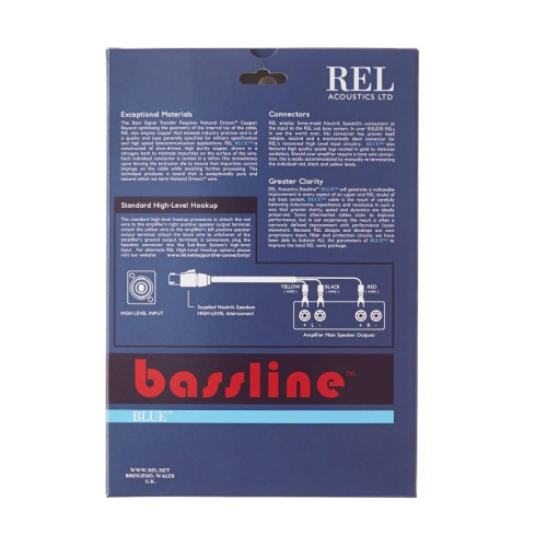 REL Bassline Blue (Hi Level Cable) High-Level 升級款超低音線 REL Bassline Blue (Hi Level Cable) High-Level 升級款超低音線